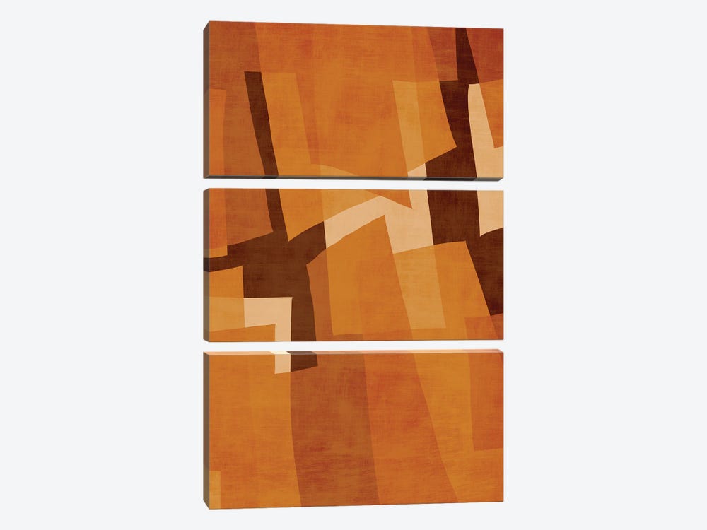 Abstract Wood Digital Abstract by EmcDesignLab 3-piece Canvas Artwork
