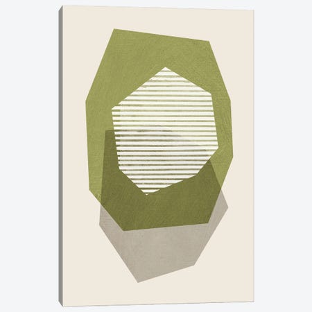 Green White Beige I Canvas Print #ELB68} by EmcDesignLab Art Print