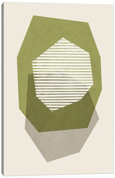 Green White Beige I Canvas Art Print - EmcDesignLab