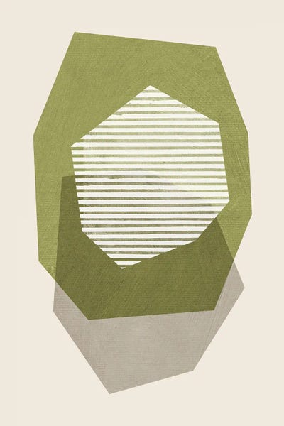 EmcDesignLab: Green White Beige I by EmcDesignLab