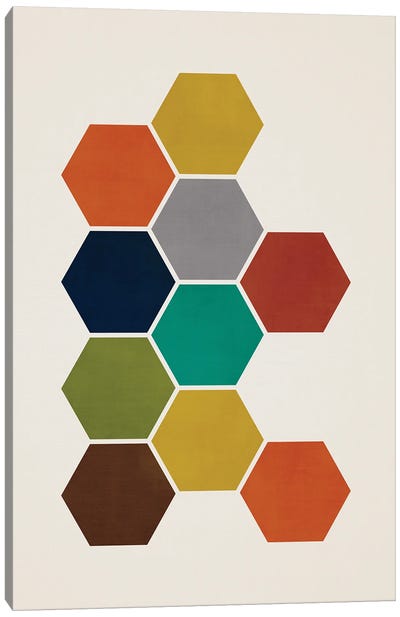 Modern Honeycombs Canvas Art Print - EmcDesignLab