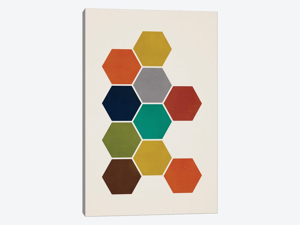 Modern Honeycombs by EmcDesignLab 1-piece Canvas Art Print