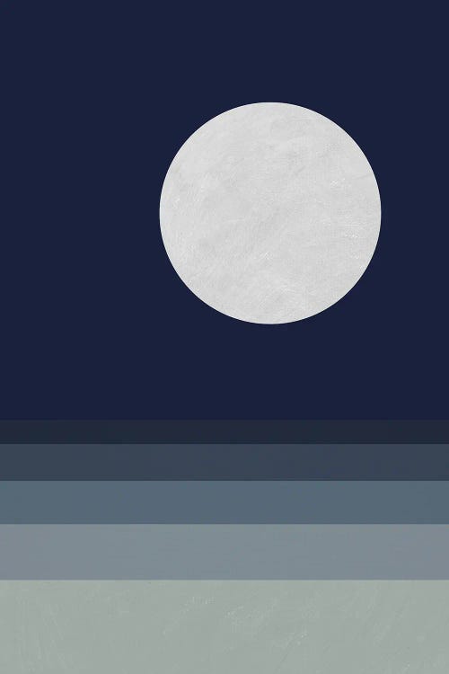 Full Moon Over Sea