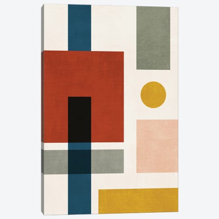 Bauhaus Abstract Geo II Canvas Print #ELB72} by EmcDesignLab Canvas Wall Art