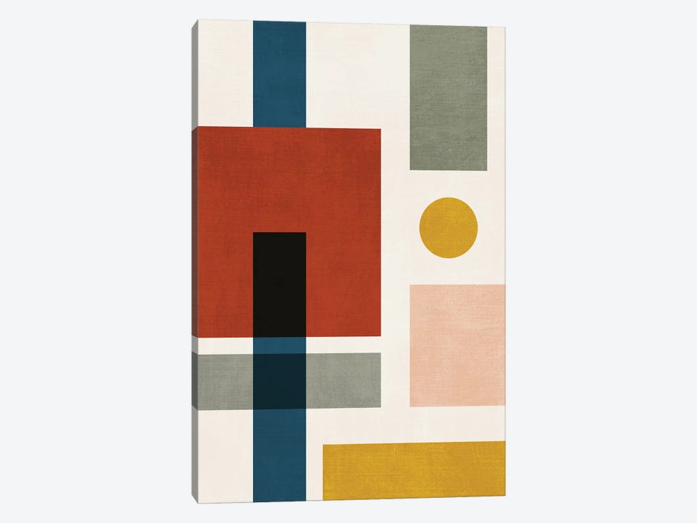 Bauhaus Abstract Geo II by EmcDesignLab 1-piece Canvas Print