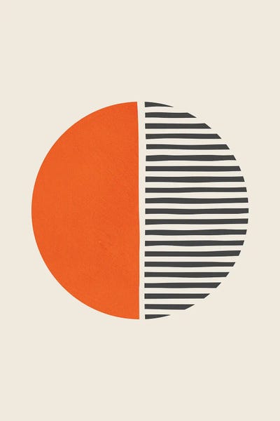 Minimalist Bright Orange Black Lines