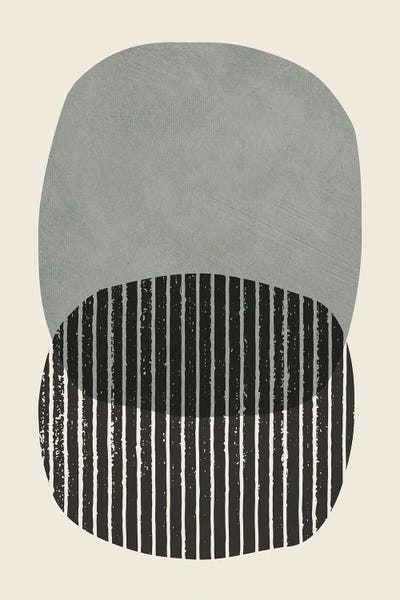 Bold Gray Black Circles by EmcDesignLab multi panel art