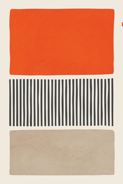 Office: Bright Orange Beige Black Bold by EmcDesignLab