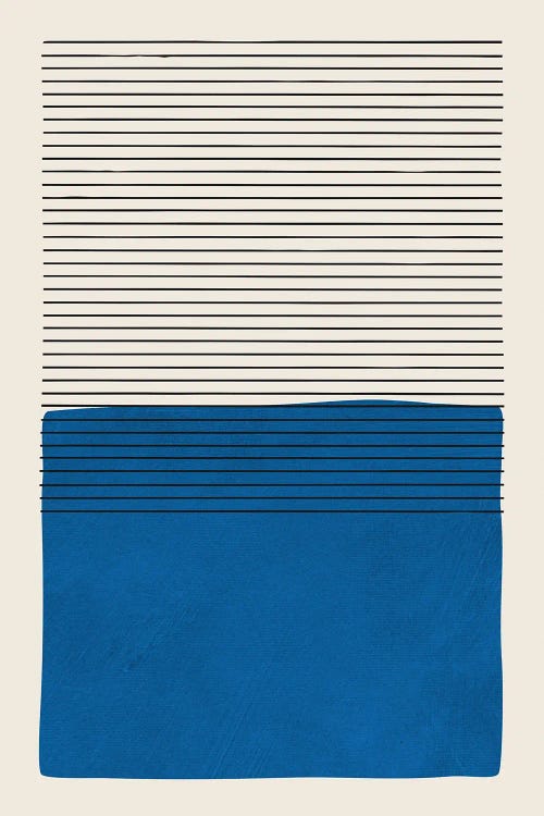 Deep Blue Horizontal Lines