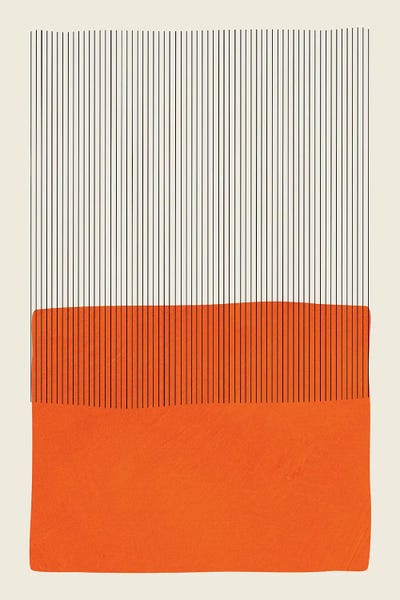 Office: Bright Pop Orange Black Lines by EmcDesignLab