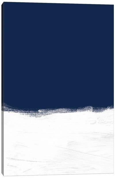 Minimalist Landscape Navy White Canvas Art Print - Similar to Mark Rothko