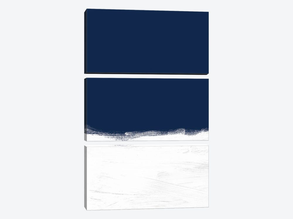 Minimalist Landscape Navy White by EmcDesignLab 3-piece Canvas Wall Art
