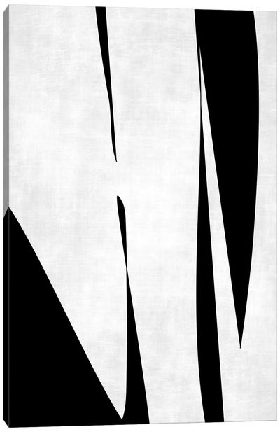 Minimalist B&W II Canvas Art Print - Black & White Abstract Art