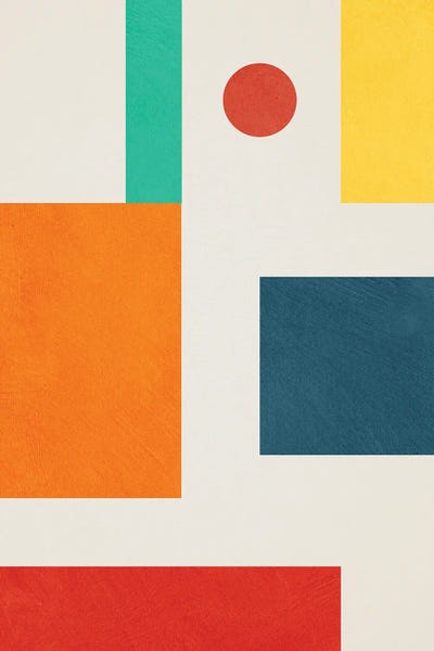 Geometric Colorful II by EmcDesignLab multi panel art