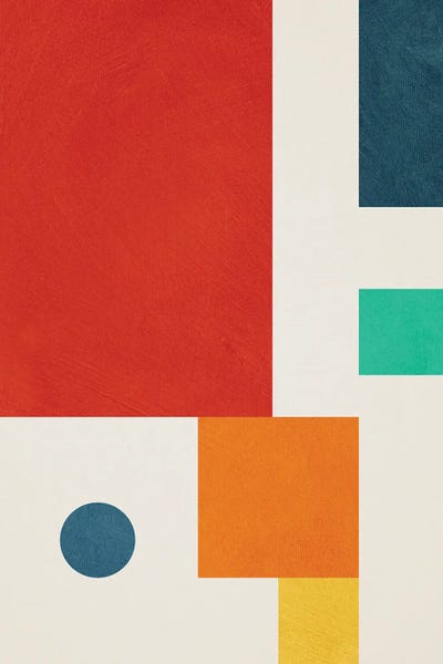 Geometric Colorful III by EmcDesignLab multi panel art