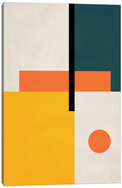 Abstract Geo Bauhaus III Canvas Art Print - EmcDesignLab