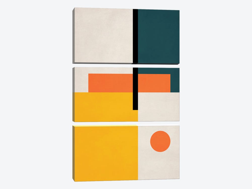 Abstract Geo Bauhaus III by EmcDesignLab 3-piece Canvas Art