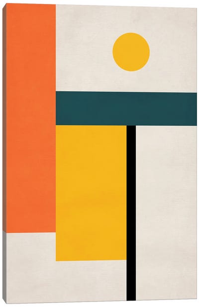Abstract Geo Bauhaus IV Canvas Art Print - EmcDesignLab