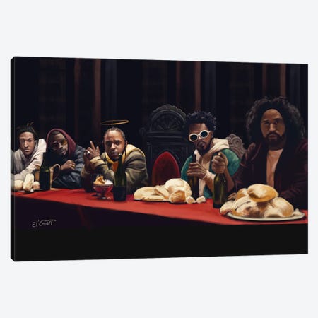 Last Supper Canvas Print #ELC17} by El'Cesart Canvas Artwork