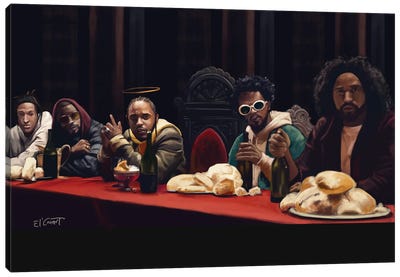 Last Supper Canvas Art Print - Bread