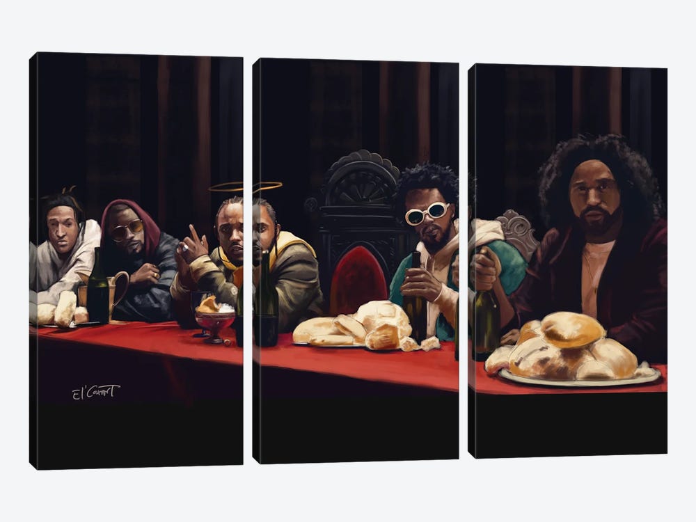 Last Supper by El'Cesart 3-piece Canvas Print