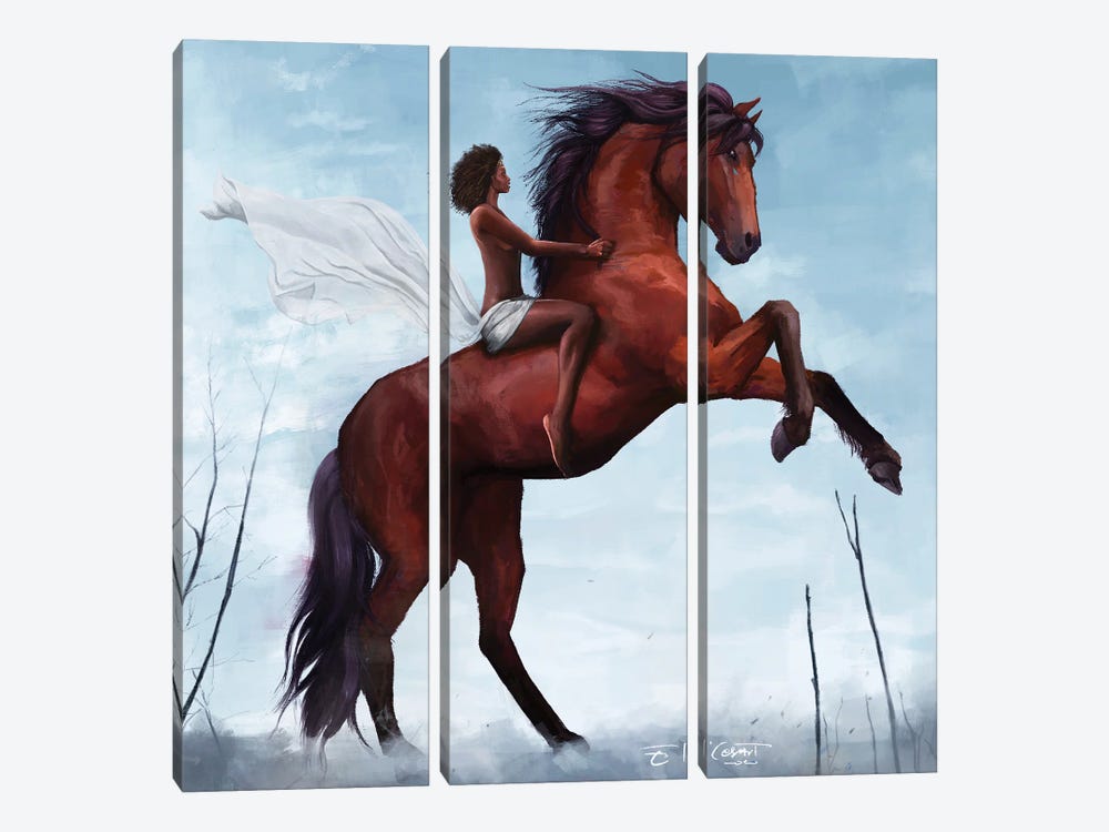 Free Reign by El'Cesart 3-piece Canvas Wall Art