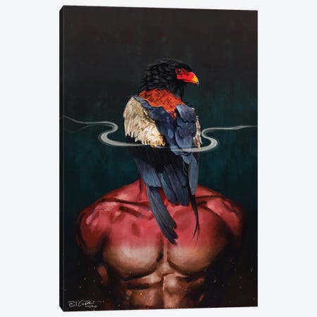 Bateleur Eagle Canvas Print #ELC46} by El'Cesart Canvas Print