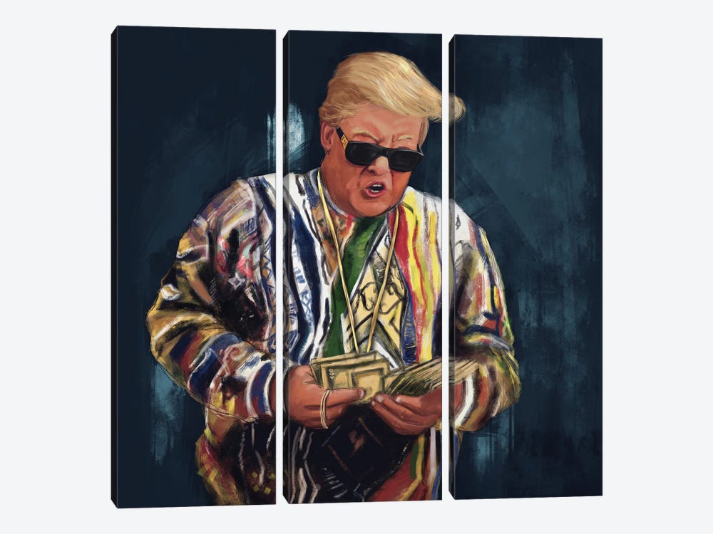 Biggie Trump by El'Cesart 3-piece Canvas Artwork