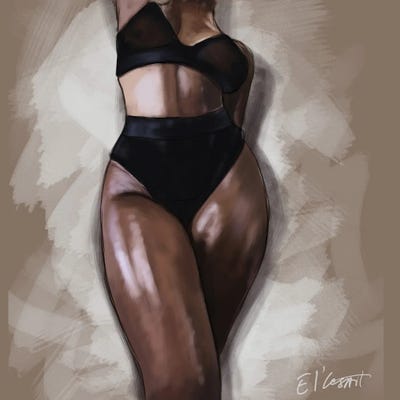 Black Woman by El'Cesart gallery poster