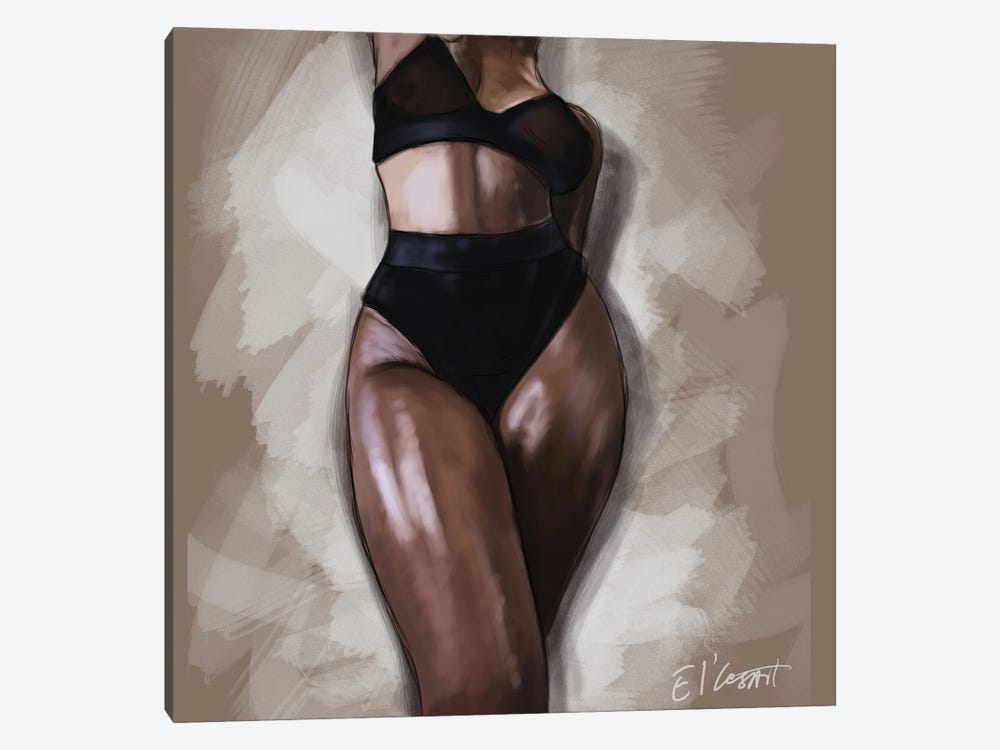Black Woman by El'Cesart 1-piece Art Print