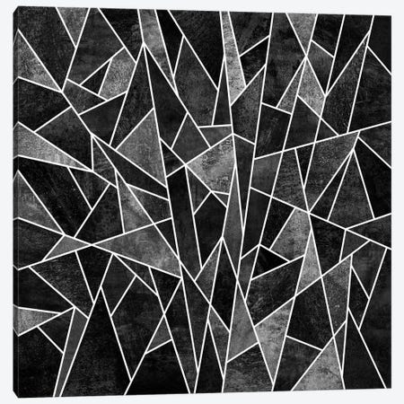 Shattered Sammansatt (Black) Canvas Print #ELF101} by Elisabeth Fredriksson Canvas Artwork
