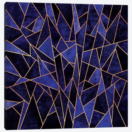 Shattered Sapphire Canvas Print #ELF102} by Elisabeth Fredriksson Canvas Art