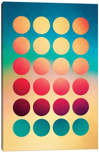 Summer At The Beach Canvas Art Print - Polka Dot Patterns
