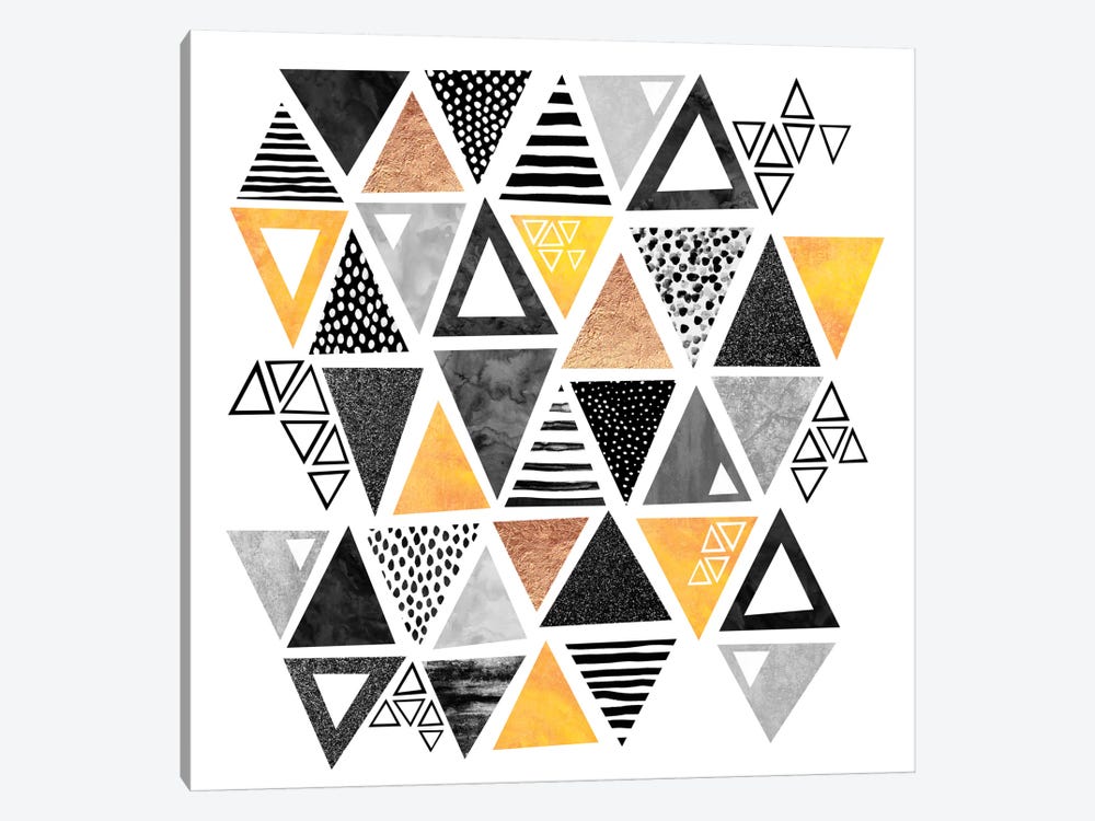 Triangle Abstract by Elisabeth Fredriksson 1-piece Canvas Art