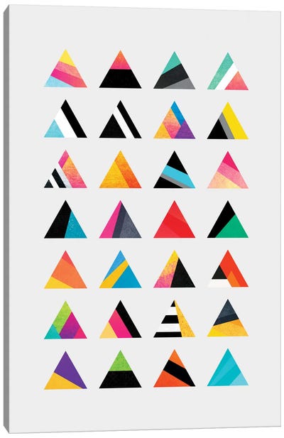 Triangle Variation Canvas Art Print - Minimalist Living Room