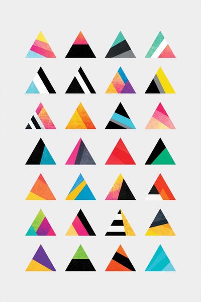 Large Minimalist Art - Canvas Prints: Triangle Variation by Elisabeth Fredriksson