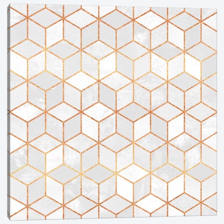 White Cubes Canvas Print #ELF117} by Elisabeth Fredriksson Canvas Art