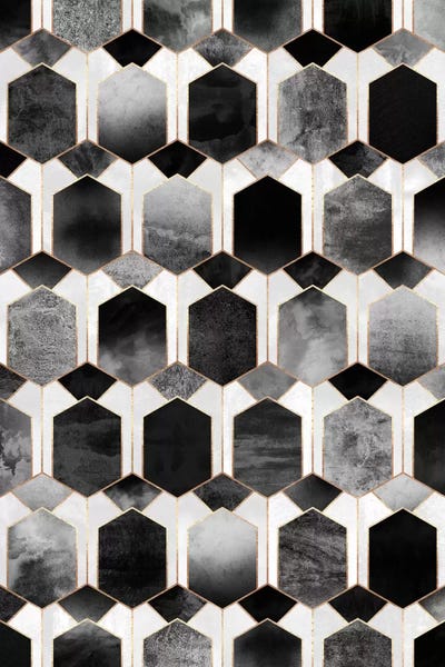 Black & White Patterns: Art Deco Dream III by Elisabeth Fredriksson