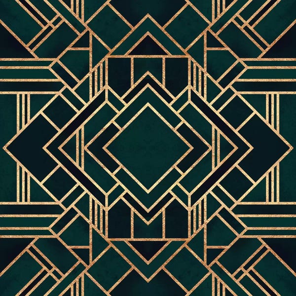 Large Modern Art - Canvas Prints: Art Deco II by Elisabeth Fredriksson