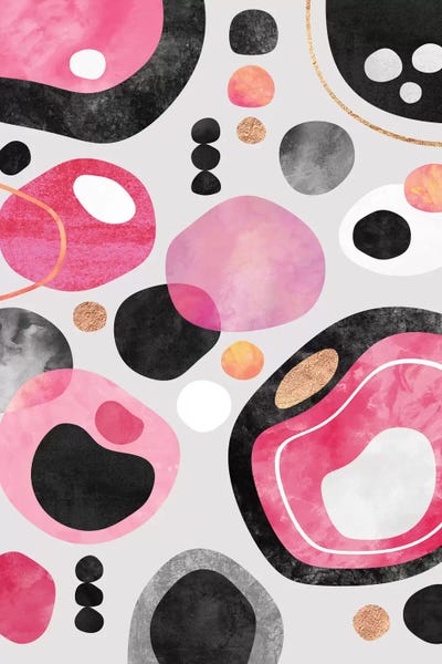 Graphic Play I by Elisabeth Fredriksson framed canvas print