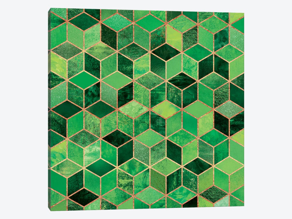 Green Cubes by Elisabeth Fredriksson 1-piece Canvas Art Print