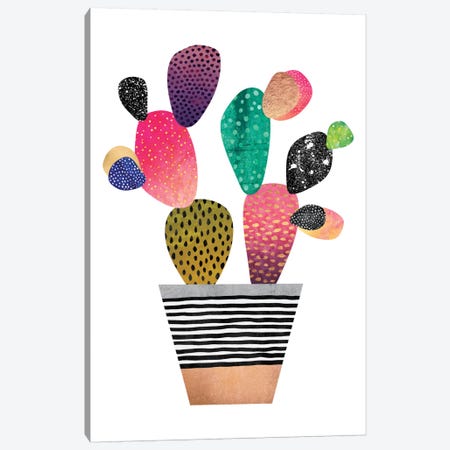 Happy Cactus Canvas Print #ELF142} by Elisabeth Fredriksson Canvas Art