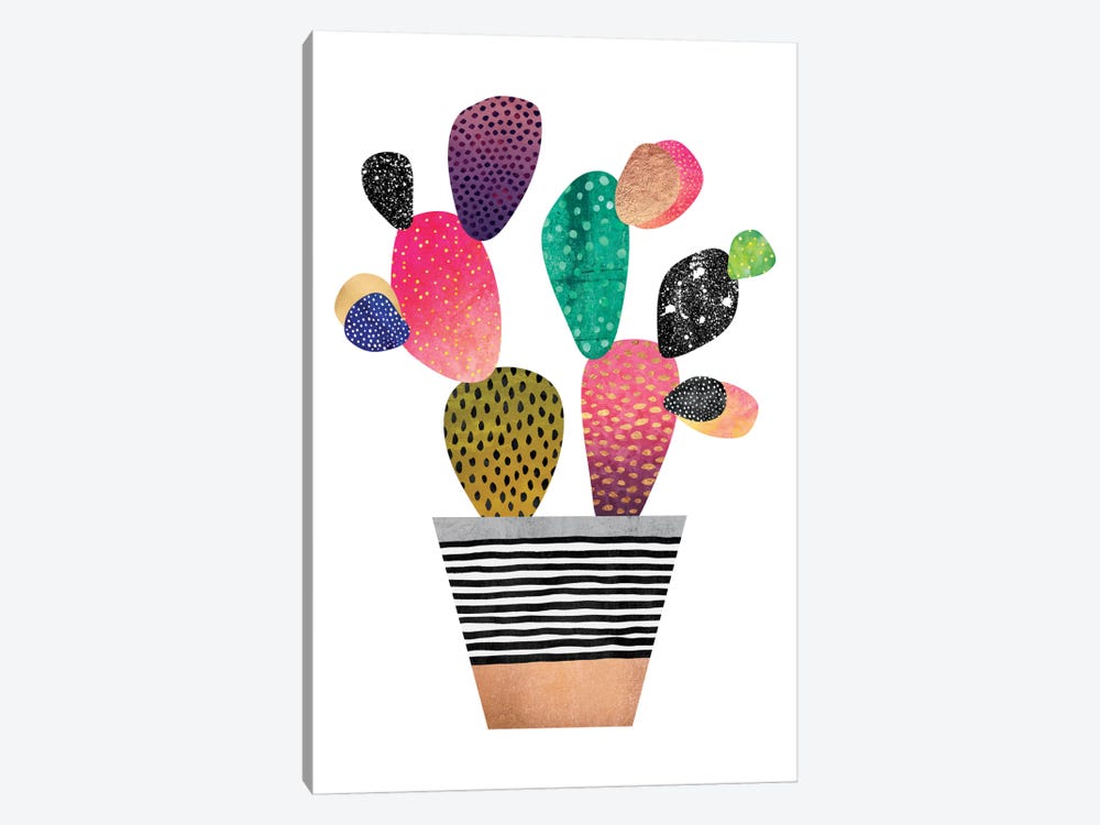 Happy Cactus by Elisabeth Fredriksson 1-piece Canvas Art