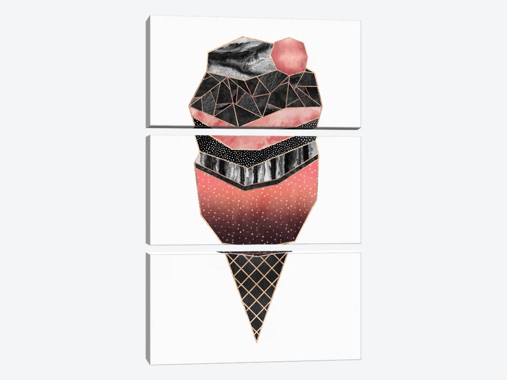 Ice Cream II by Elisabeth Fredriksson 3-piece Canvas Art Print