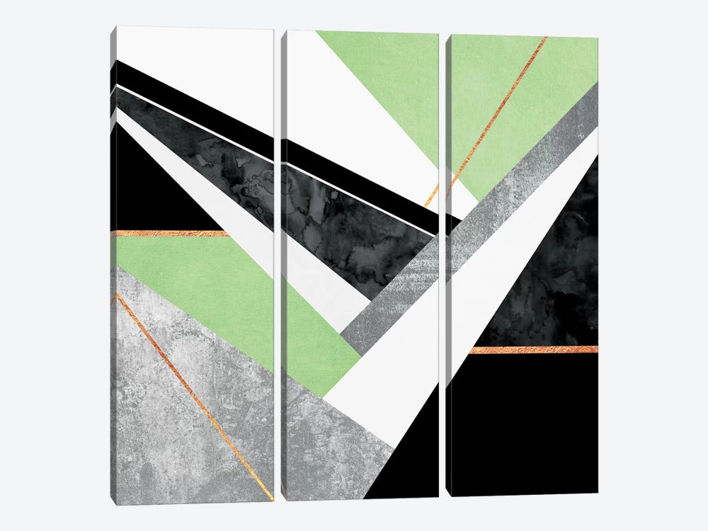 Lines And Layers II by Elisabeth Fredriksson 3-piece Canvas Print