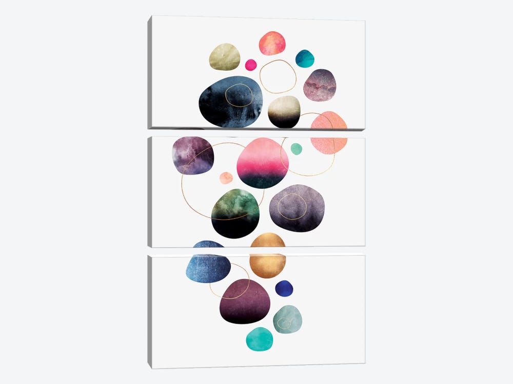 My Favorite Pebbles by Elisabeth Fredriksson 3-piece Canvas Print