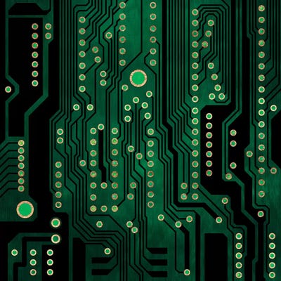 PCB II by Elisabeth Fredriksson framed canvas print