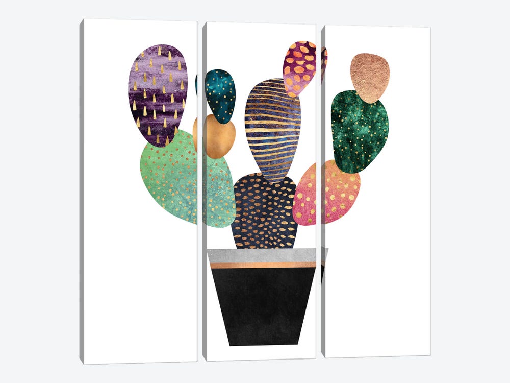 Pretty Cactus by Elisabeth Fredriksson 3-piece Art Print