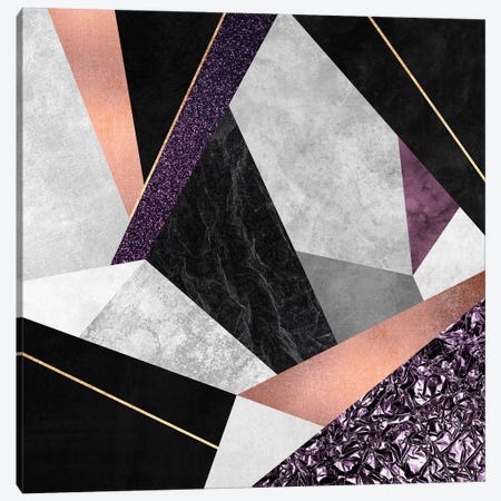 Purple Geo Canvas Print #ELF170} by Elisabeth Fredriksson Art Print