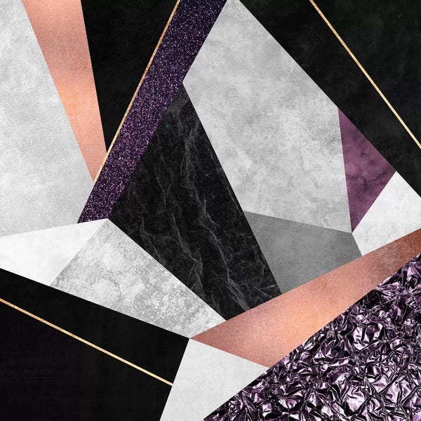 Glam Bedroom: Purple Geo by Elisabeth Fredriksson